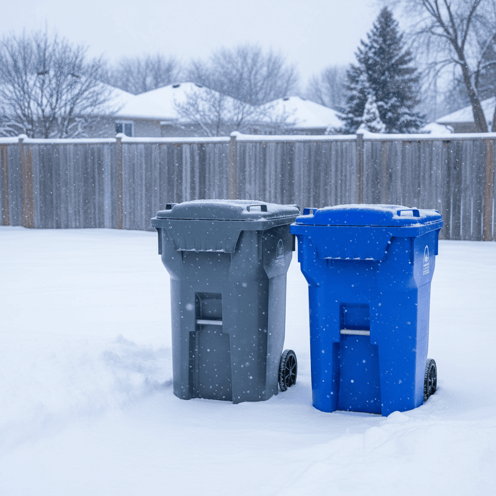 Clean bins ready for winter season