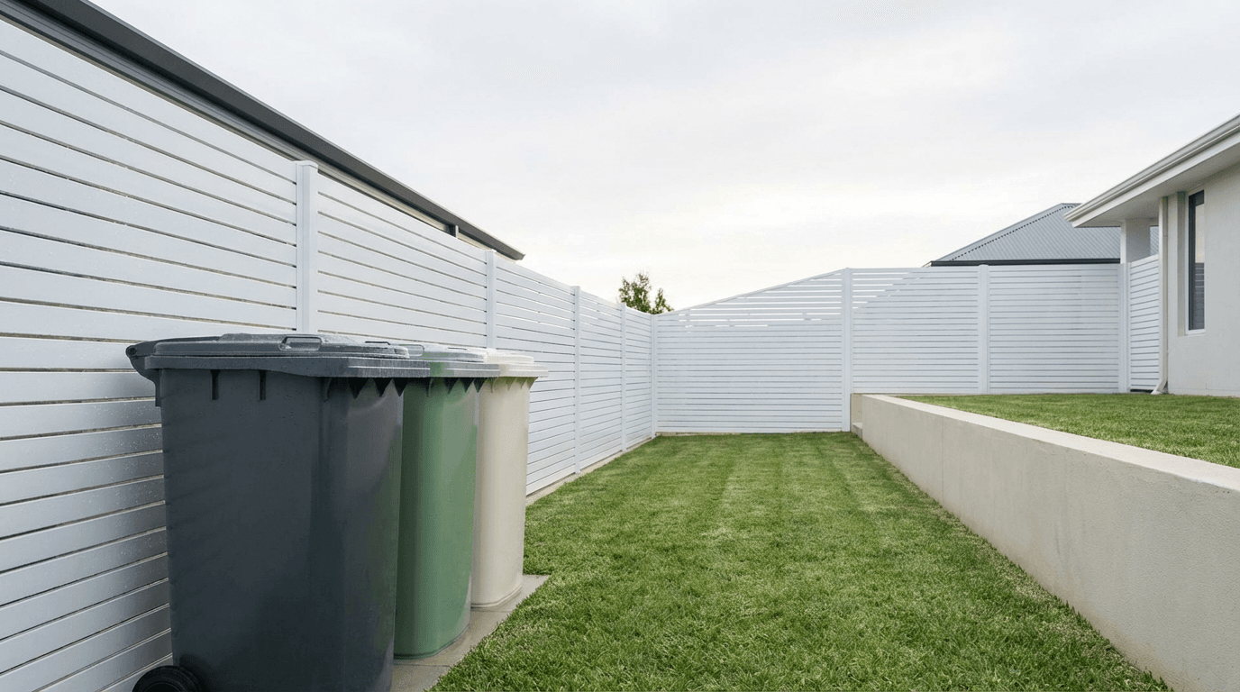 Professional bin cleaning spray in action with water droplets
